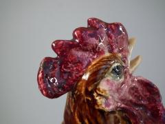 Choisy le Roi Majolica Rooster Cockerel Vase by Louis Carrier Belleuse - 1804427