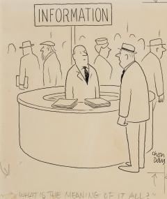 Chon Chauncey Addison Day What is the Meaning of it All New Yorker Cartoon - 4497950