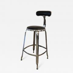 Chorme Plated Counter Height Nicolle Stool with Leather Upholstery - 1083054