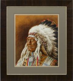 Chris Calle Legends of the West Indian Chief by Chris Calle Mixed Media Painting - 3477636