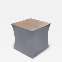 Chris Lehrecke Chris Lehrecke Ralph Pucci Stainless Steel Concave Pedestal Side Table or Stool - 2878900