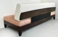 Chris Lehrecke Ralph Pucci Chris Lehrecke Armless Mahogany Sofa With Loose Cushions - 4002096