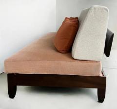 Chris Lehrecke Ralph Pucci Chris Lehrecke Armless Mahogany Sofa With Loose Cushions - 4002098
