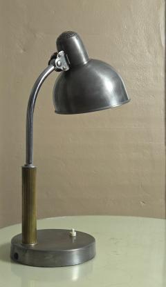 Christian Dell 1933 Pre War Bauhaus Kaiser Idell Natural Steel Model 6551 Desk Lamp Germany - 4694423