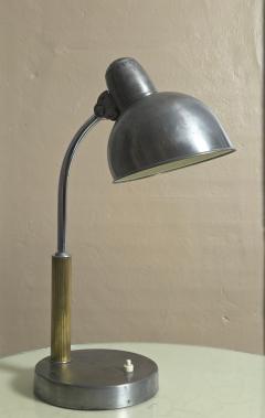 Christian Dell 1933 Pre War Bauhaus Kaiser Idell Natural Steel Model 6551 Desk Lamp Germany - 4694424