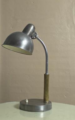 Christian Dell 1933 Pre War Bauhaus Kaiser Idell Natural Steel Model 6551 Desk Lamp Germany - 4694426