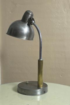 Christian Dell 1933 Pre War Bauhaus Kaiser Idell Natural Steel Model 6551 Desk Lamp Germany - 4694428