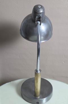 Christian Dell 1933 Pre War Bauhaus Kaiser Idell Natural Steel Model 6551 Desk Lamp Germany - 4694429