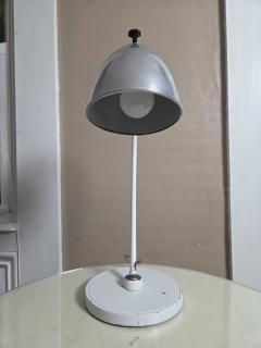 Christian Dell 1950s Mid Century German Hala Zeeland Model 110 White Polished Aluminum Lamp - 4694435