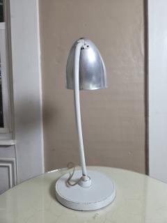 Christian Dell 1950s Mid Century German Hala Zeeland Model 110 White Polished Aluminum Lamp - 4694437