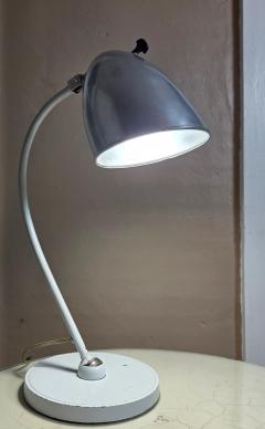 Christian Dell 1950s Mid Century German Hala Zeeland Model 110 White Polished Aluminum Lamp - 4694440