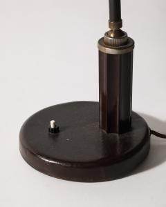 Christian Dell Enameled Metal and Bakelite Table Lamp by Christian Dell Germany c 1930 - 4207459