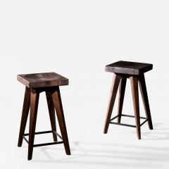 Christian Durupt Pair of Christian Durupt stools from Meribel France 1950s - 2607949