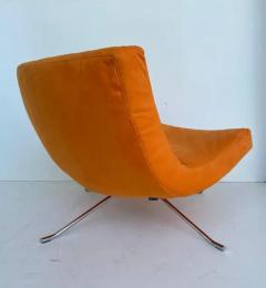 Christian Gottlob Werner Christian Werner Ligne Roset Pop Lounge Chair with Orange Ultrasuede - 3613719