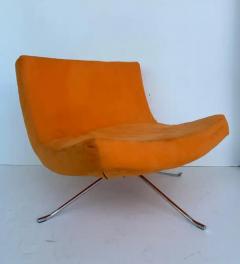 Christian Gottlob Werner Christian Werner Ligne Roset Pop Lounge Chair with Orange Ultrasuede - 3613723