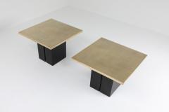 Christian Heckscher Brass Etched Side Table Set by Christian Heckscher - 3375237