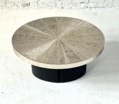 Christian Heckscher Christian Heckscher Etched Nickel Side End Table Signed Belgium 1980 - 4310271
