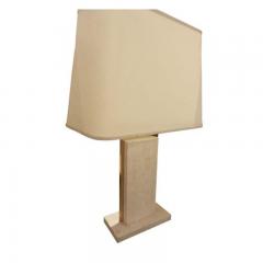 Christian Krekels A Pair of Modernist Table Lamps in Travertine and Brass - 255908