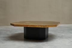 Christian Krekels Christian Krekels Art Coffee Table in Inlaid Brass and Agate Belgium 1989 - 4528483