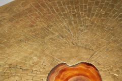 Christian Krekels Christian Krekels Art Coffee Table in Inlaid Brass and Agate Belgium 1989 - 4528484