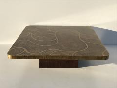 Christian Krekels Etched Brass Coffee Table Attributed to Christian Krekels - 438393