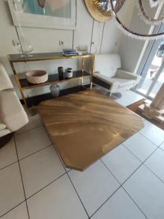 Christian Krekels Large Etched Brass Coffee Table by Christian Krekels signed circa 1975 - 3154942
