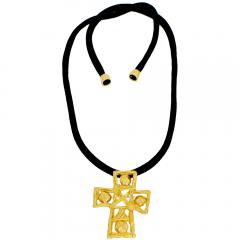 Christian Lacroix Large Gold Plated Cross by Christian LaCroix - 4430143
