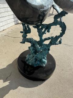 Christian Lassen Signed 15 75 Limited Edition Bronze Dolphins Swimming Table - 4438172