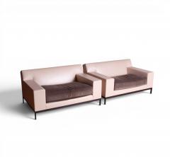 Christian Liaigre Pair of Christian Liaigre Bouddha Club Chairs - 4611367