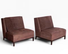 Christian Liaigre Pair of French Christian Liaigre Latin Slipper Chairs - 4619253