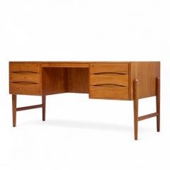 Christian M ller Christian M ller Mid Century Danish Teak Executive Desk - 4360568