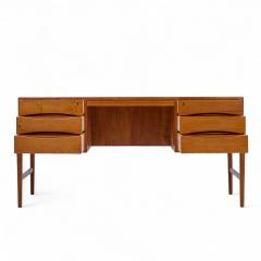 Christian M ller Christian M ller Mid Century Danish Teak Executive Desk - 4360572