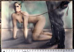 Christian Piper Sexy Woman on a Dogie Leash and Collar S M BDSM before Helmut Newton - 4341691