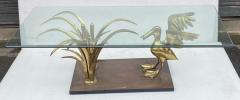 Christian Techoueyres 1970 Pelican and Reed Coffee Table in Bronze by Christian Techoueyres - 3114405