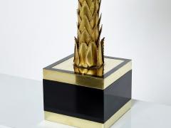 Christian Techoueyres Brass palm tree lamp by Christian Techoueyres for Maison Jansen 1970s - 2223167