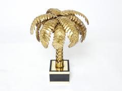 Christian Techoueyres Brass palm tree lamp by Christian Techoueyres for Maison Jansen 1970s - 2223169