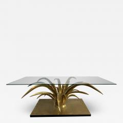 Christian Techoueyres Bronze Reed Coffee Table by Christian Techoueyres France 1970s - 1693524
