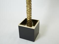 Christian Techoueyres Christian Techoueyres for Maison Jansen brass palm tree floor lamp 1970s - 2303476