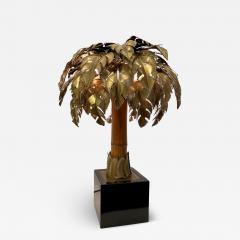 Christian Techoueyres Palm tree table lamp Christian Techouyeres Maison Jansen France circa 1970 - 3412064