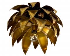 Christian Techoueyres Solid brass Agave pendant light Christian Techoueyres France circa 1970 - 4522353