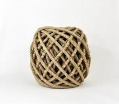 Christien Meindersma Flax Ottoman Rope Stool Pouf Tabouret by Christien Meindersma Netherlands - 4055319