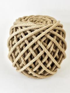 Christien Meindersma Flax Ottoman Rope Stool Pouf Tabouret by Christien Meindersma Netherlands - 4055384