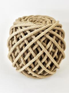 Christien Meindersma Flax Ottoman Rope Stool Pouf Tabouret by Christien Meindersma Netherlands - 4722515