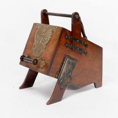 Christopher Dresser Dr C Dresser An Aesthetic Movement Walnut Coal Box with Stylized Brass Panels - 4187787