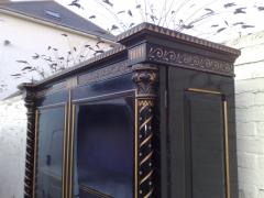 Christopher Dresser Dr C Dresser Attr Aesthetic Movement Incised Gilded Ebonized Display Cabinet - 4191647