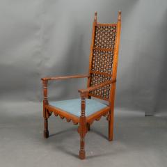 Christopher Dresser Dr C Dresser attributed A Moorish style walnut armchair - 4192952