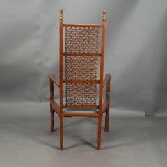 Christopher Dresser Dr C Dresser attributed A Moorish style walnut armchair - 4192955