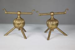 Christopher Dresser Dr C Dresser attributed Benham Froud a Pair of Brass Fire Dogs - 4188641