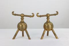 Christopher Dresser Dr Christopher Dresser for Benham Froud A Pair of Brass Fire Dogs - 4187798