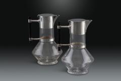 Christopher Dresser Pair of Christopher Dresser Silver Plated Ebony and Glass Wine Decanters 1881 - 2293640